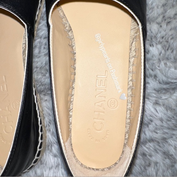 Chanel Espadrilles Lambskin Black NEW Size US 7 / Eu 37 - Picture 13 of 16